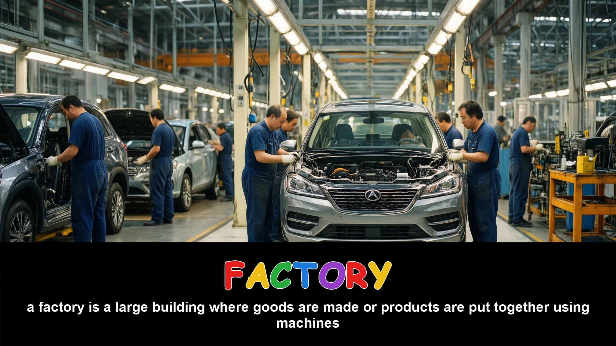 English Illustration for factory